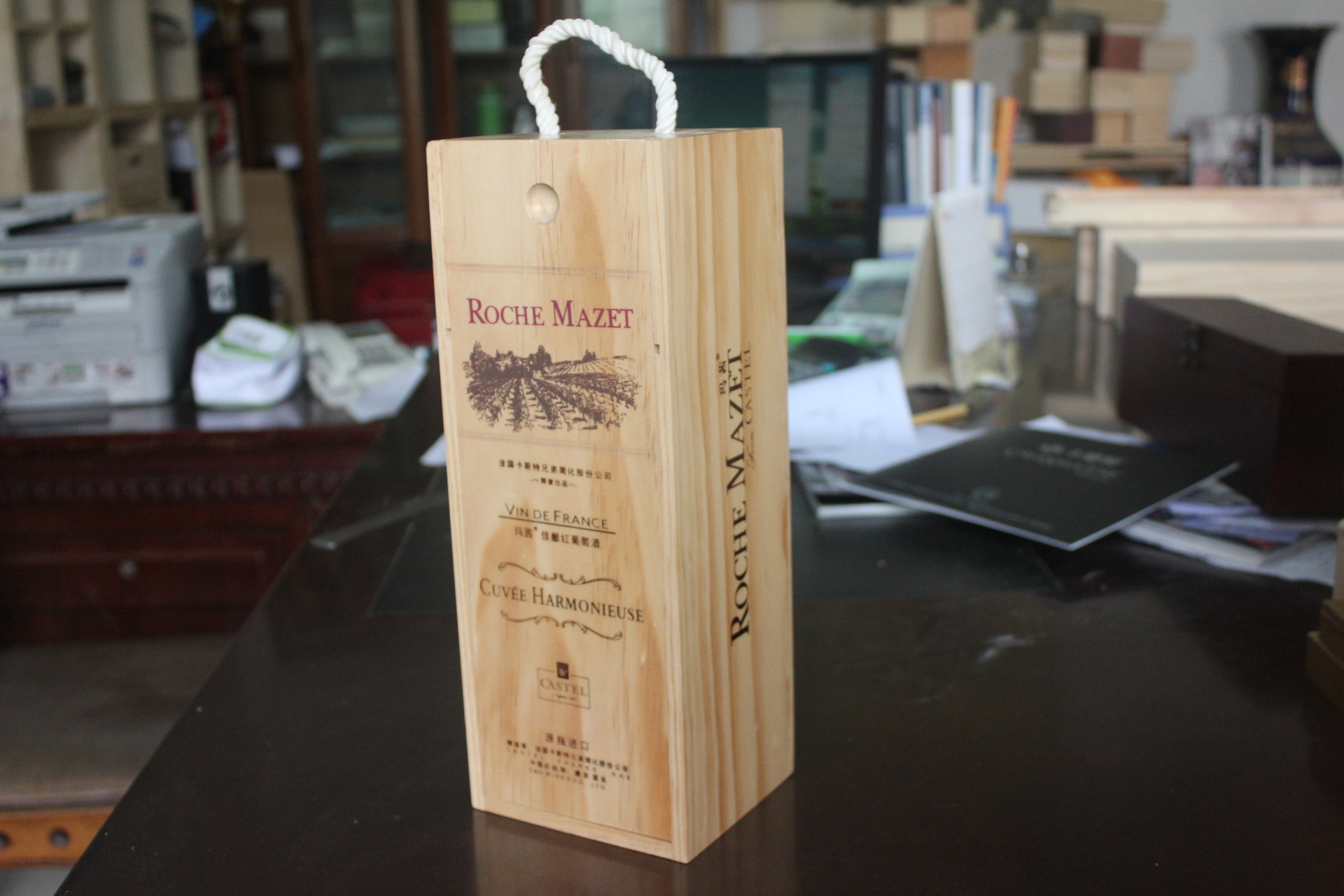 【廠家直銷高品質(zhì)油漆木單支紅酒木盒 精美木盒】價格,廠家,圖片,木盒,河南省盛和木業(yè)-