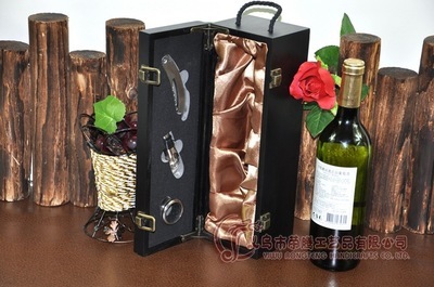 【木盒禮品包裝盒 黑色葡萄酒包裝木制酒盒紅酒木盒 高檔紅酒包裝】價格,廠家,圖片,酒類包裝,義烏市榮騰工藝品-