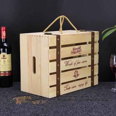 紅酒禮盒 供應木質紅酒葡萄酒包裝禮品盒批發木制紅酒盒 紅酒木盒
